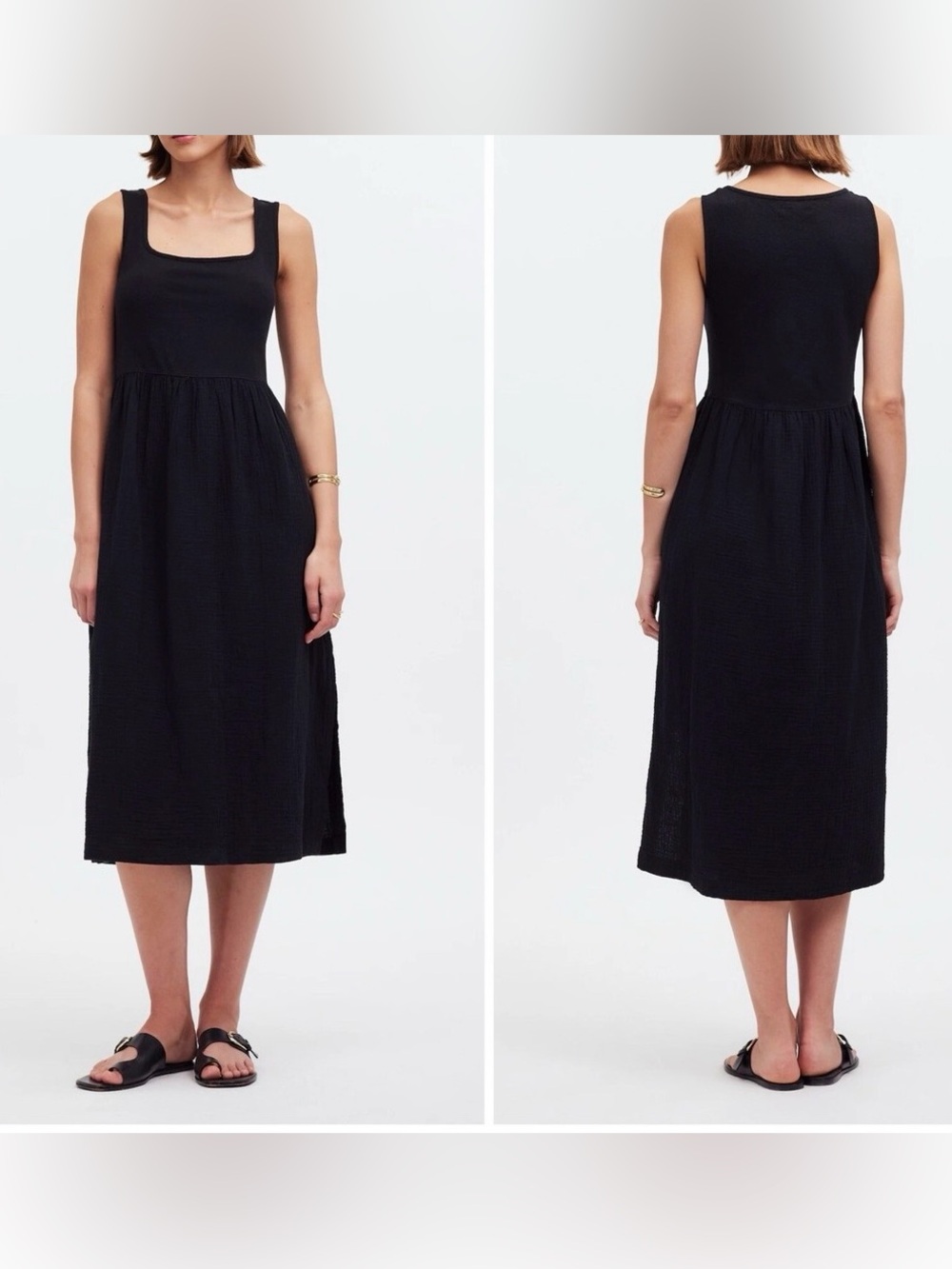 Madewell 100% cotton midi tank dress